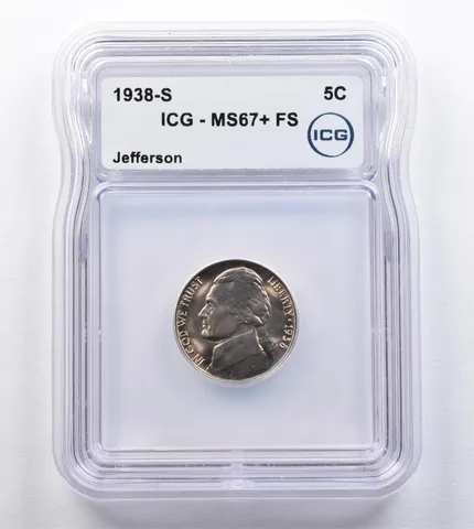 1938-S Jefferson Nickel MS67+ FS ICG *2035