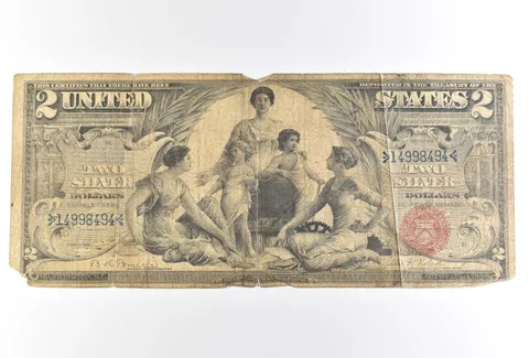1896 $2 Silver Certificate Large Note Red Seal *2513