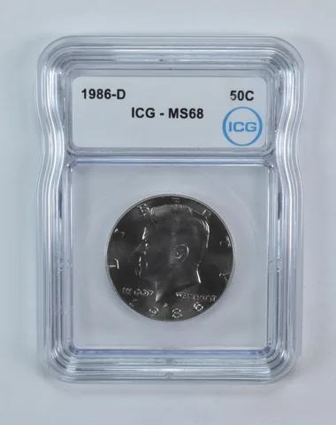 1986-D Kennedy Half Dollar MS68 ICG
