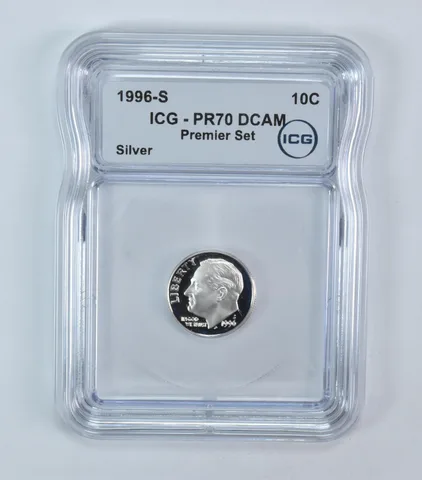 1996-S Roosevelt Dime Silver Premier Set PR70 DCAM ICG