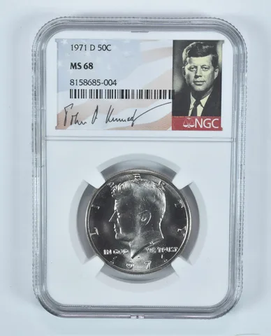 1971-D Kennedy Half Dollar MS68 NGC Special Label