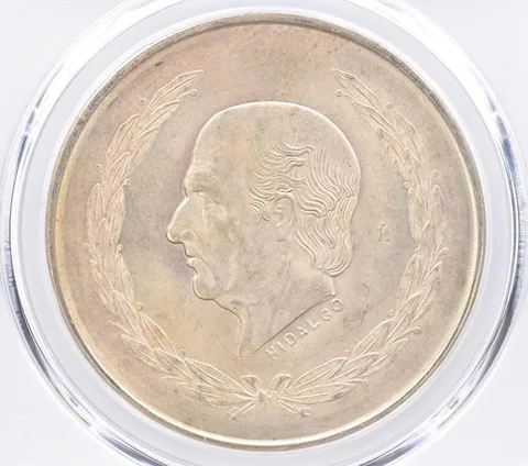 1952 Mo Mexico 5 Peso Hidalgo Silver KM-457 MS66 PCGS Beautiful Tone *2566