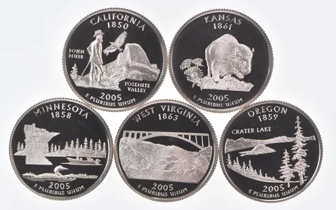 2005-S Washington State Quarters (clad) From Proof Set (5 coins)