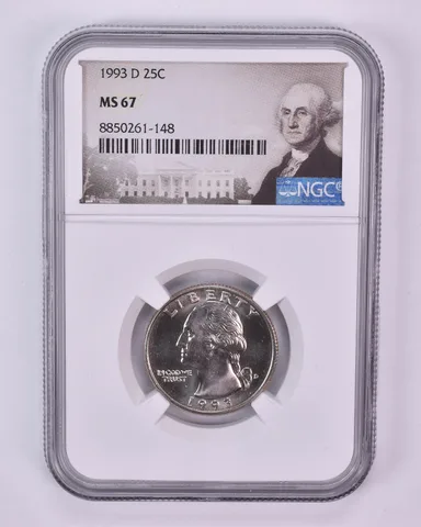 1993-D Washington Quarter MS67 NGC Special Label