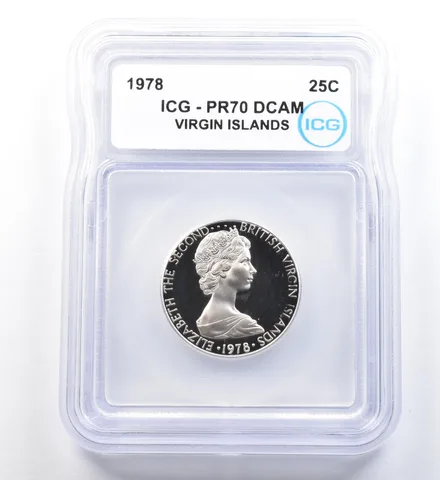 1978 Virgin Islands 25 Cents PR70 DCAM ICG *1128
