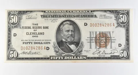 1929 $50 National Currency Cleveland OH Brown Seal *9667