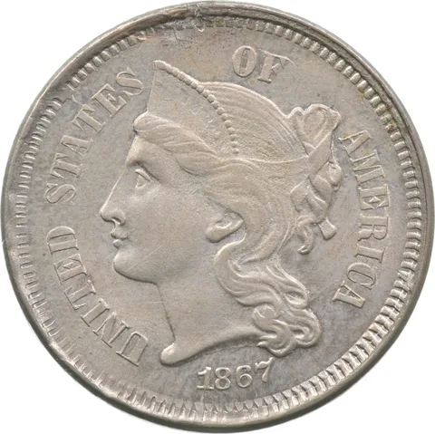 1867 Nickel Three Cent Piece *3641
