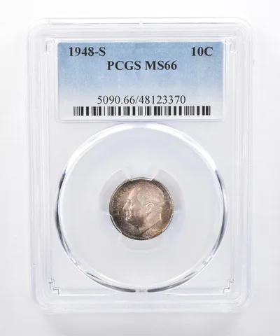 1948-S Roosevelt Dime MS66 PCGS Beautiful Tone *8374