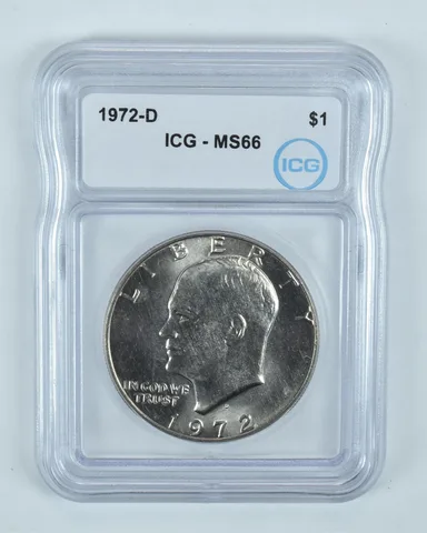 1972-D Eisenhower $1 MS66 ICG