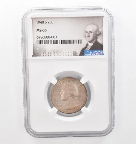 1948-S Washington Quarter MS66 NGC Beautiful Tone *2294