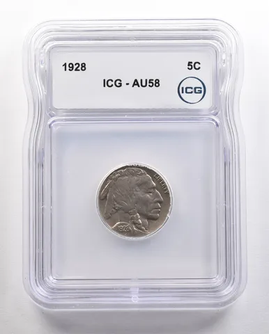1928 Indian Head Buffalo Nickel AU58 ICG *4428