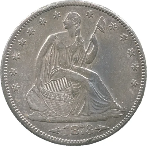 1873 Seated Liberty Half Dollar Arrows *8153