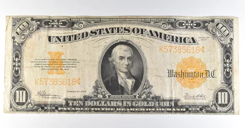 1922 $10 Gold Certificate Large Note Yellow Seal *8350