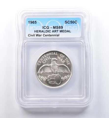 1965 So Called Half Dollar Civil War Centennial Appomattox MS69 ICG