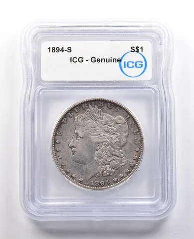 1894-S Morgan Silver Dollar Genuine ICG *1035