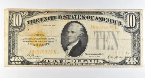 1928 $10 Gold Certificate Yellow Seal *8259