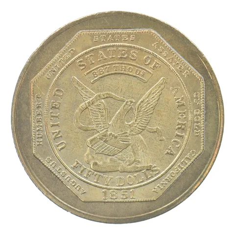 1851 50 Dollar Donald H Kagin ANA Governor Campaign Token Beautiful Tone *2456