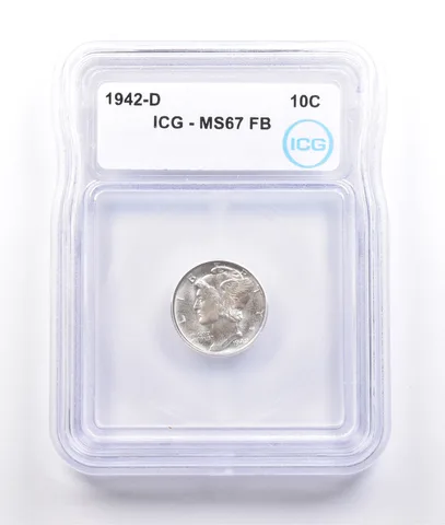 1942-D Mercury Dime MS67 FB ICG *6888