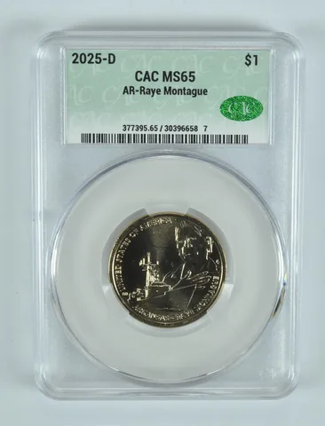 2025-D Innovation $1 Raye Montague AR MS65 CAC CACg