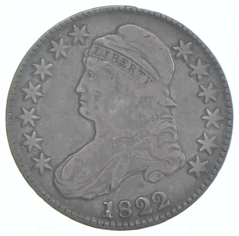 1822 Capped Bust Half Dollar - Rim File a1178