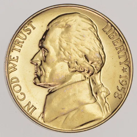 1958 Jefferson Nickel Proof