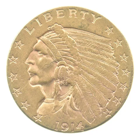 1914 $2.50 Indian Head Gold Quarter Eagle *5885