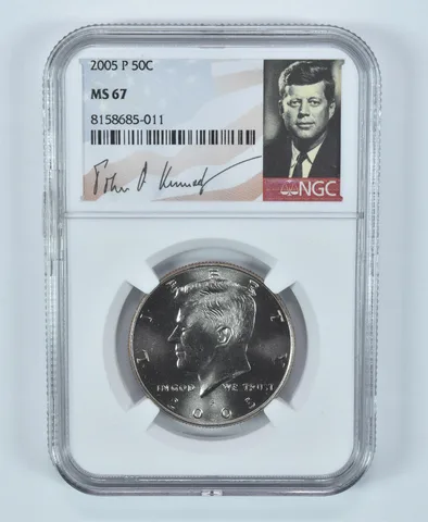 2005-P Kennedy Half Dollar MS67 NGC Special Label