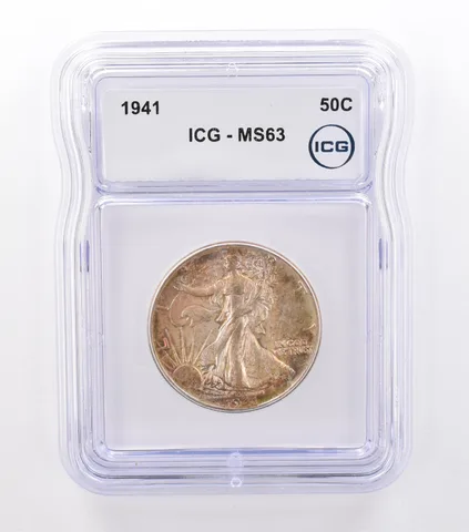 1941 Walking Liberty Half Dollar MS63 ICG Beautiful Tone *9213