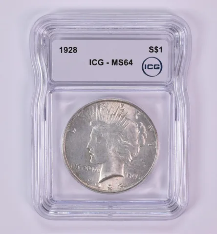 1928 Peace Silver Dollar MS64 ICG a1775