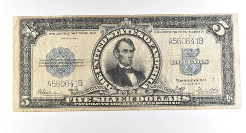 1923 $5 Silver Certificate Large Note Blue Seal *2774