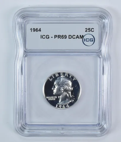 1964 Washington Quarter PR69 DCAM ICG