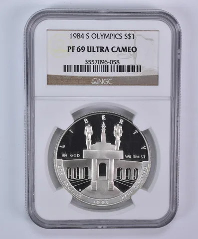1984-S Olympics Commemorative Silver Dollar PF69 UCAM NGC
