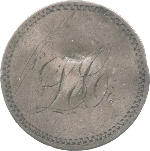 1832 Capped Bust Half Dime Love Token Victorian L C P J *5993