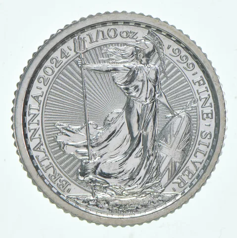 2024 Great Britain 20 Pence Silver Britannia 1/10 Oz .999 Silver