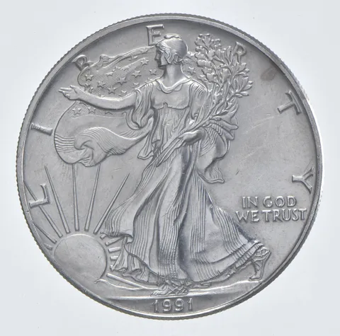 Better Date 1991 American Silver Eagle 1 Troy Oz .999 Fine Silver *434