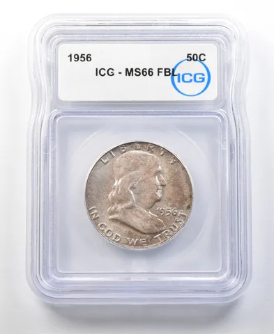 1956 Franklin Half Dollar MS66 FBL ICG a0161