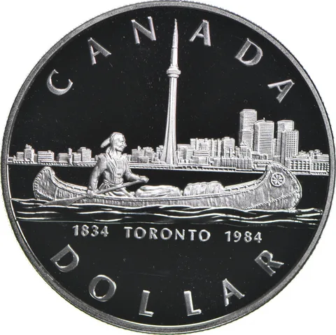 1984 Canada 50% Silver Canadian Silver Dollar - Toronto