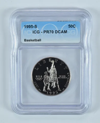 1995-S Olympic Basketball Commemorative Half Dollar PR70 DCAM ICG