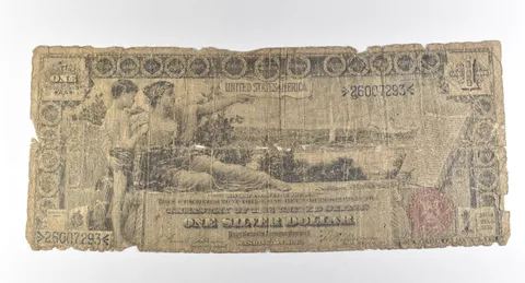 1896 $1 Silver Certificate Large Note Red Seal *3036