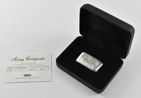 3 Oz Silver Bar Engelhard W/ Box & COA 715 Serial *5031
