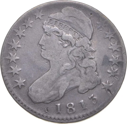 1813 Capped Bust Half Dollar - O-110 1% Off Center a6441