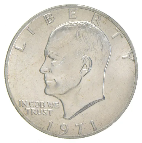 1971-S Eisenhower Dollar 40% SILVER - BU Unc MS (1 coin)