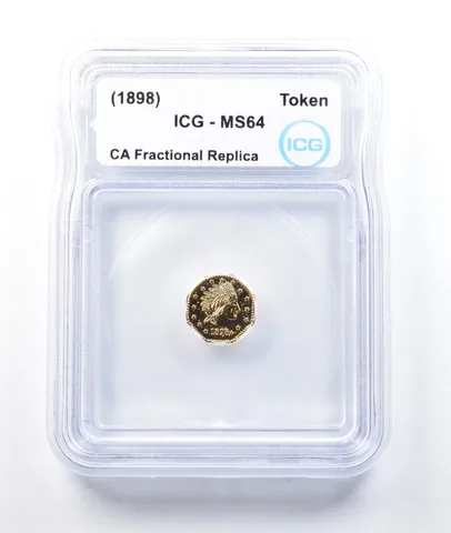 (1898) California Gold Rush Token One Dollar MS64 ICG *8749