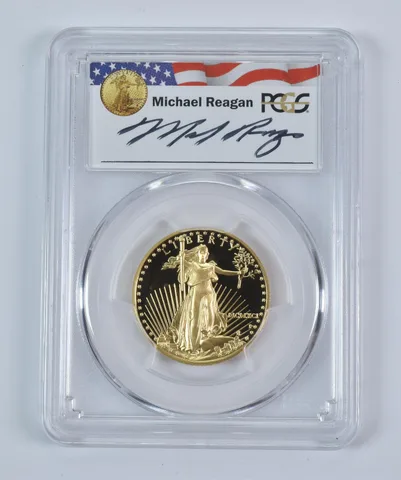 1991-P $25 American Gold Eagle Michael Reagan 1/2 Oz Gold PR70 DCAM PCGS *9368