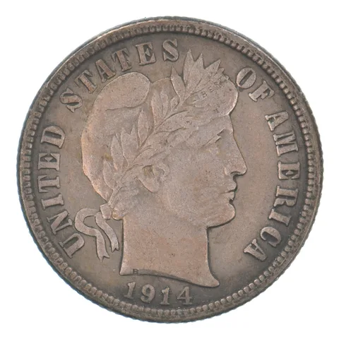 1914 Barber Dime Beautiful Tone *9534