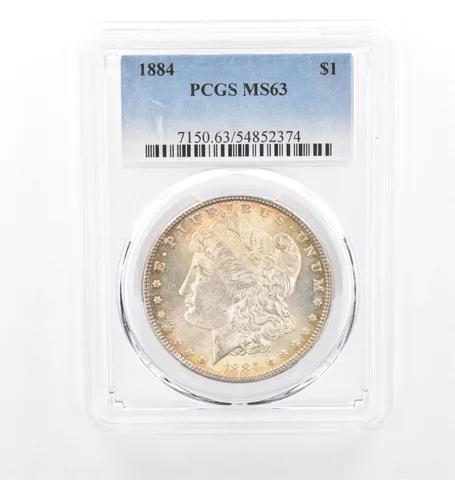 1884 Morgan Silver Dollar MS63 PCGS Beautiful Tone *2080