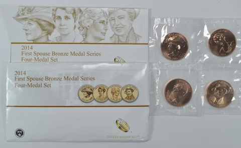 2014 First Spouse Bronze Medal Series Four Medal Set