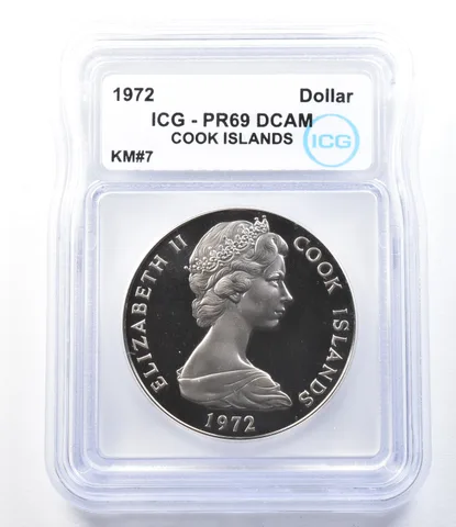 1972 Cook Islands Dollar KM#7 PR69 DCAM ICG *8897