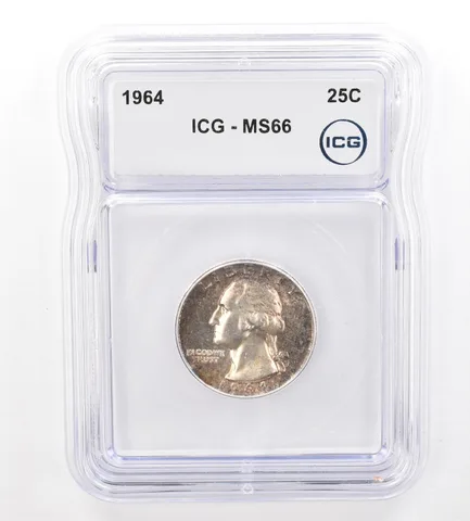 1964 Washington Quarter MS66 ICG Beautiful Tone *7386