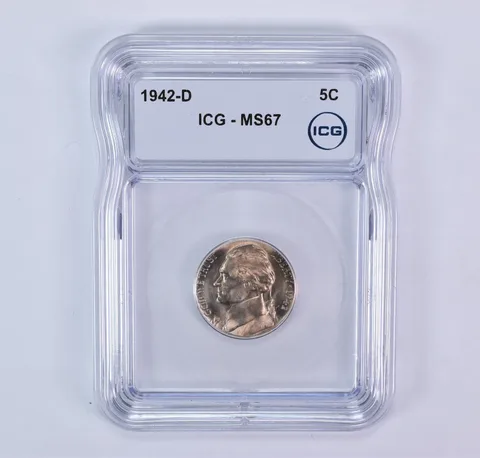 1942-D Jefferson Nickel MS67 ICG